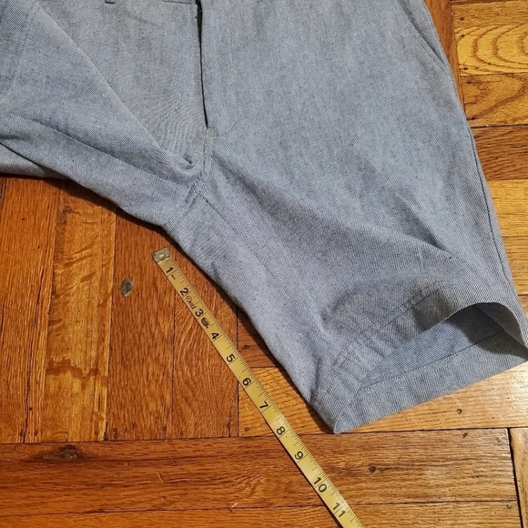 Paisley and Gray Mens Light Blue Twill Flat Front Bermuda Shorts W32 - Picture 8 of 8